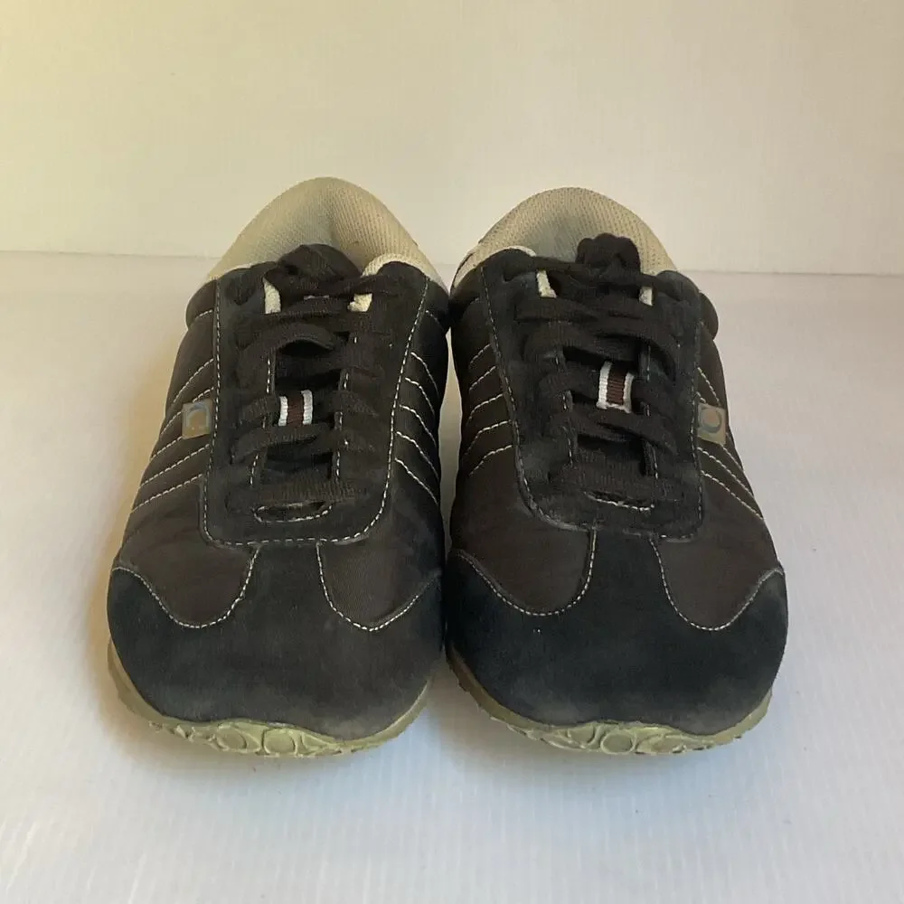 Vintage Coach Sneakers Nikki Black Suede Nylon Women’s 7 Retro 2000s Y2K